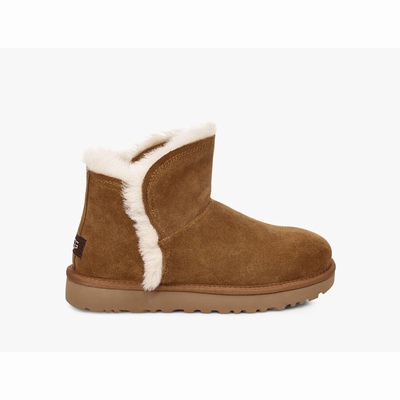 Botas UGG Classic Mini Fluff High-Low Mulher Marrom | PT-SOIUF